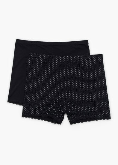 Plus Size 2 Pack Bamboo Boyleg Undies