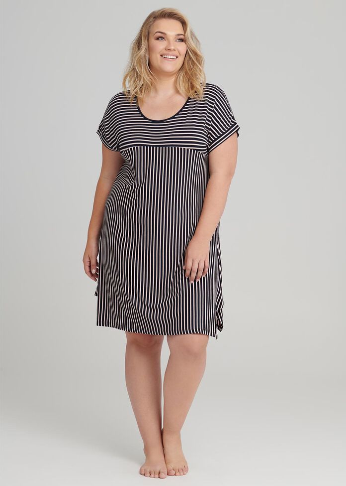 Splice Stripe Nightie, , hi-res