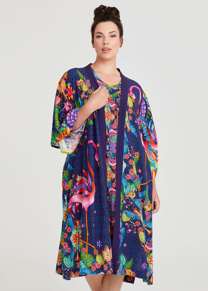 Flamingo Love Robe, , hi-res