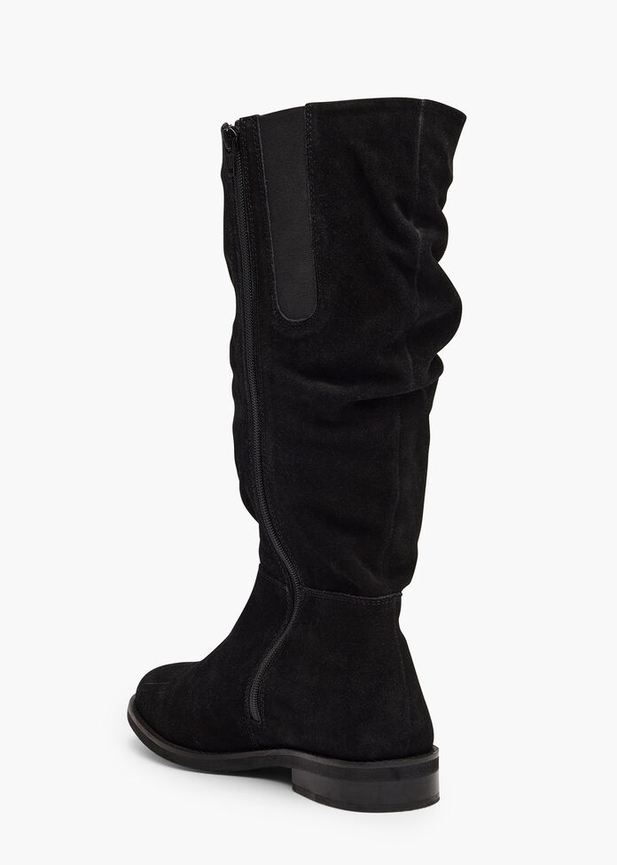 Suede Leather Knee Boot, , hi-res