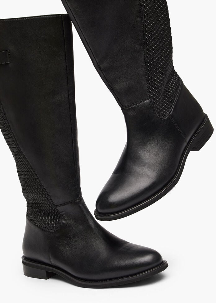 Leather Stretch Knee Boot, , hi-res