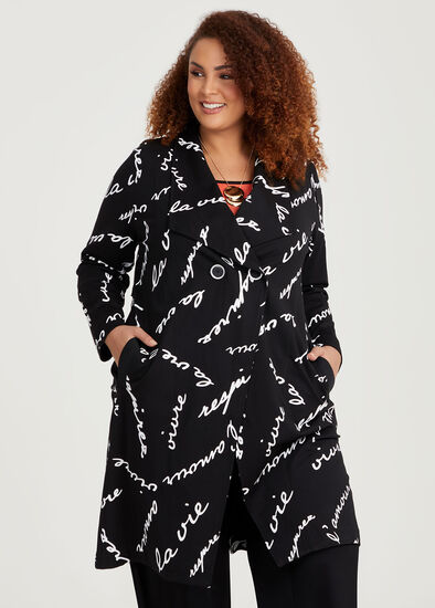 Plus Size Ponte Scribe Jacket