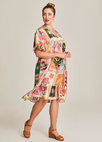 Plus Size Natural Coastal Cool Dress