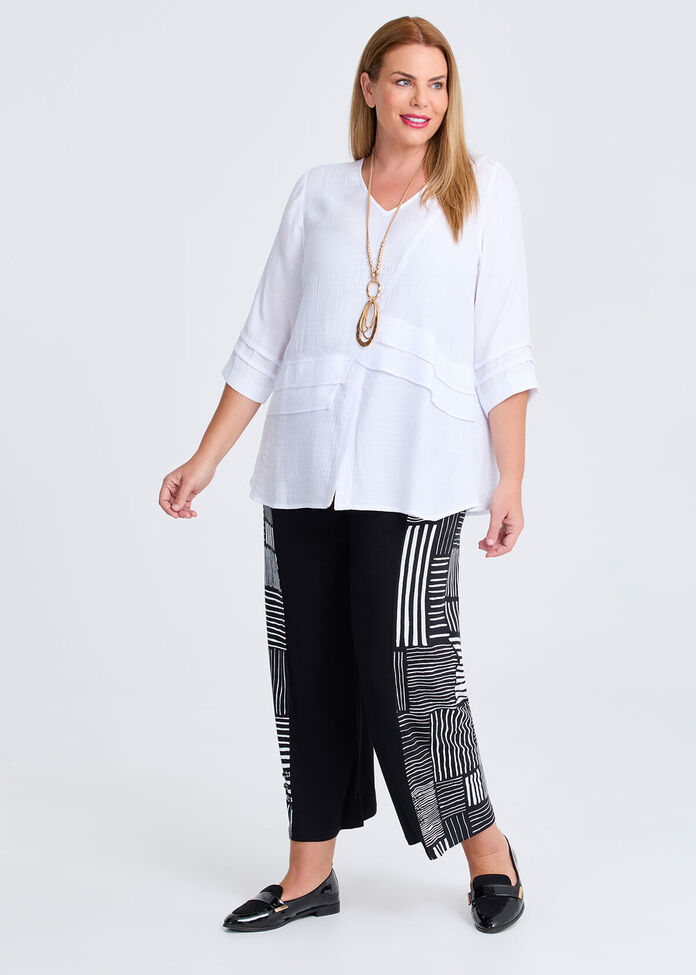 Crinkle Crush Natural Tuck Top, , hi-res