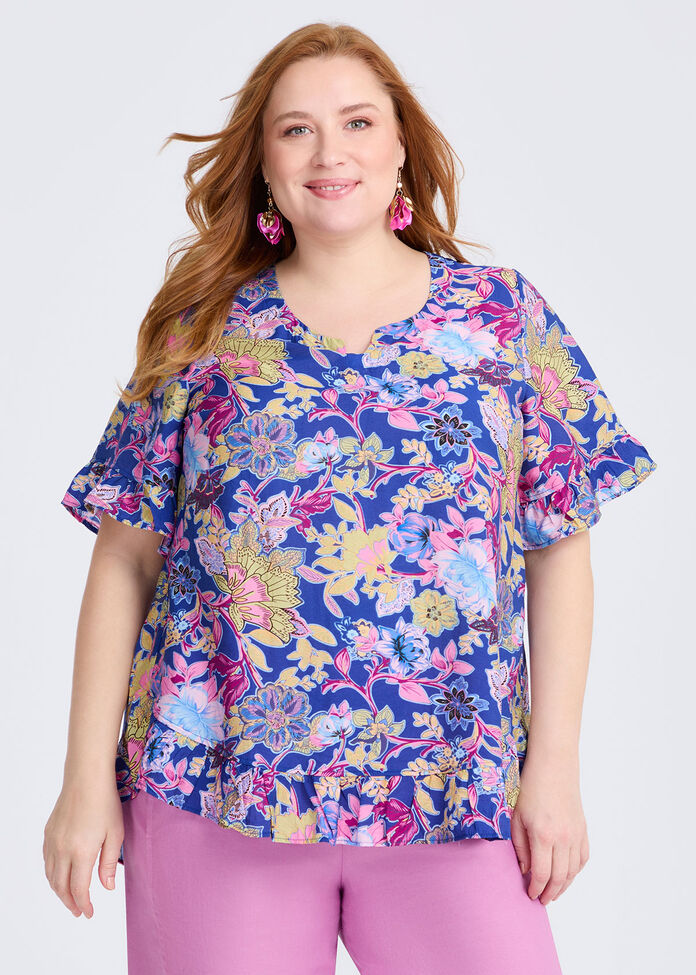 Salsa Ruffle Natural Top, , hi-res