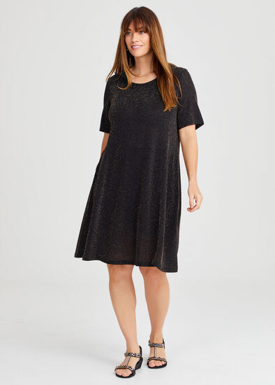 Plus Size Glitter A-line Dress