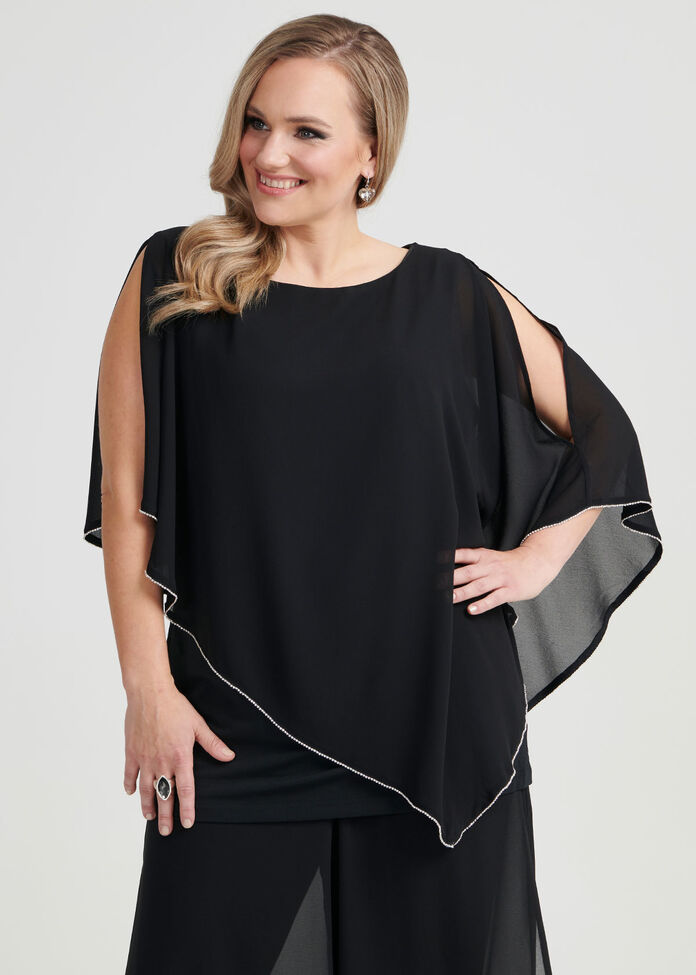 Shop Plus Size Alice Diamonte Top in Black | Sizes 12-30 | Taking Shape AU