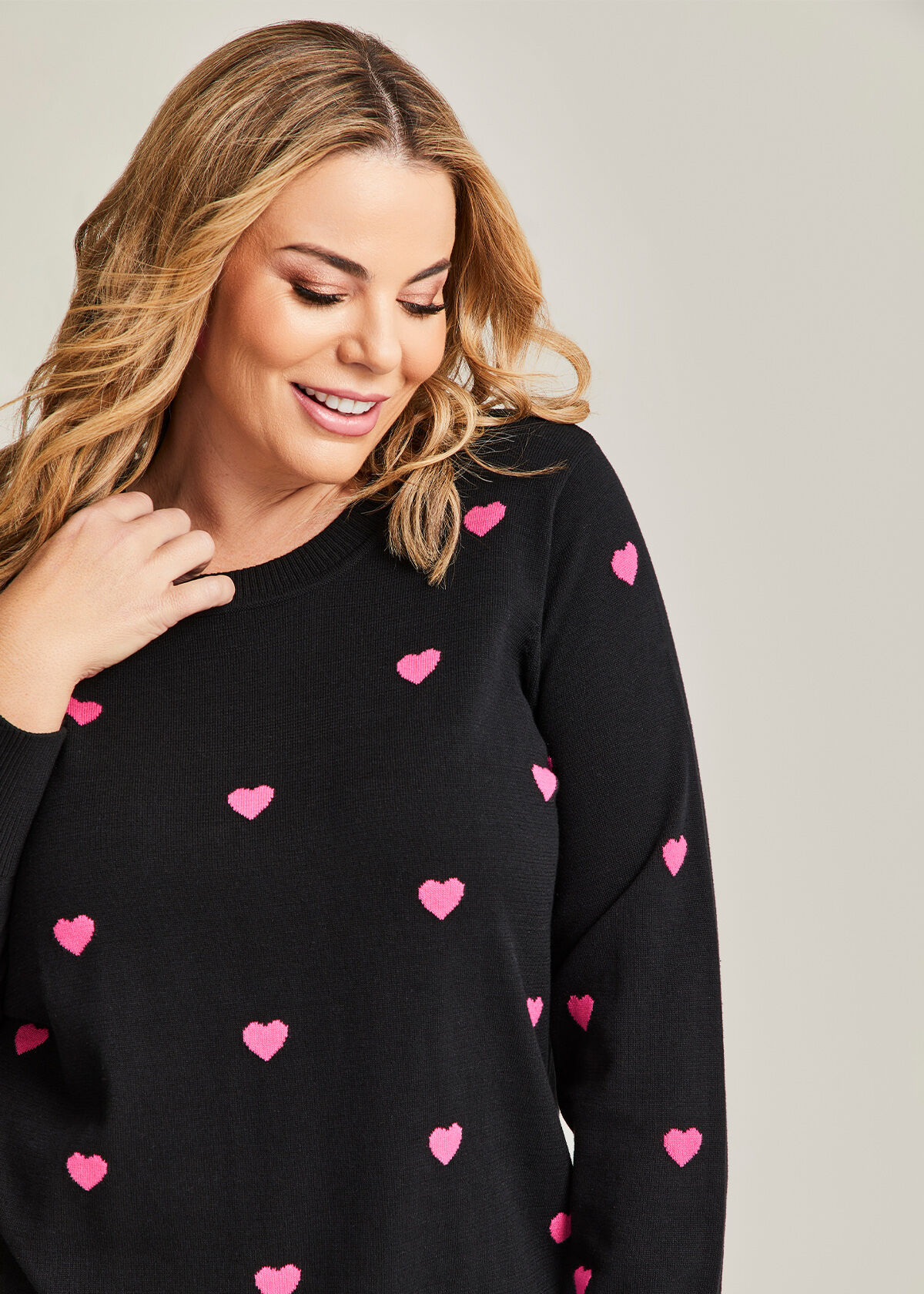 Cotton Mini Hearts Jumper