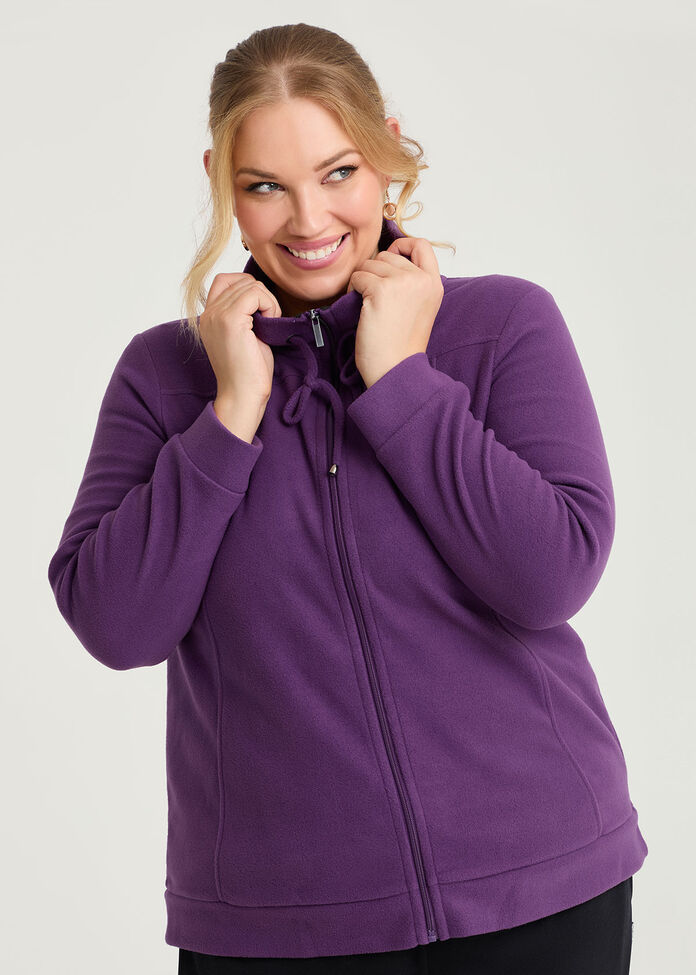 Polar Fleece Zip Front Jacket, , hi-res