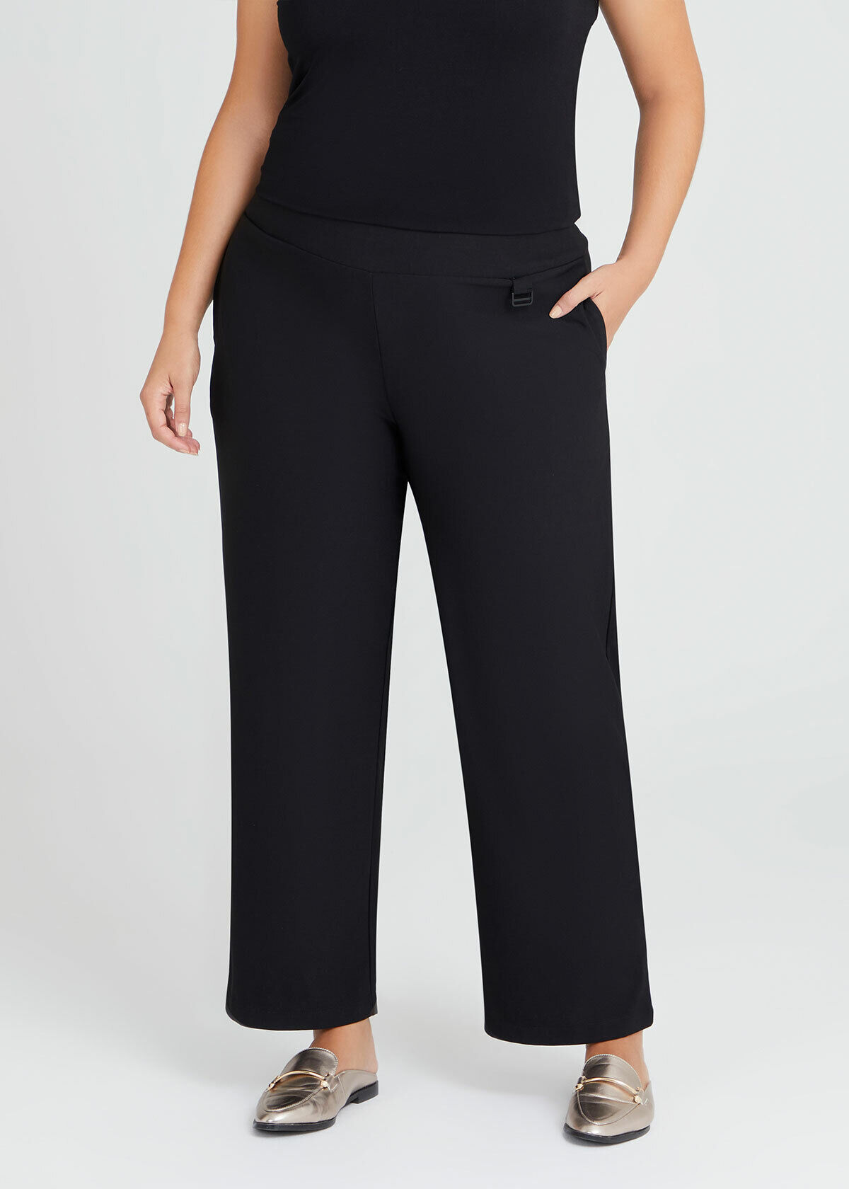 Shop Stella Straight Leg Pant in Black 