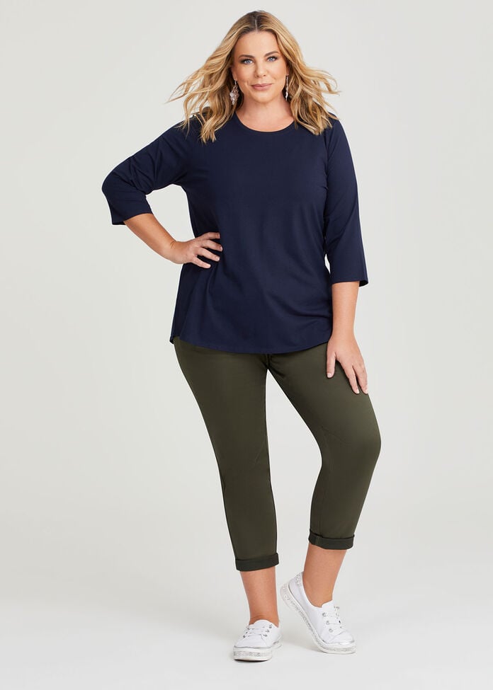 Good Earth Australian Cotton 3/4 T-Shirt, , hi-res