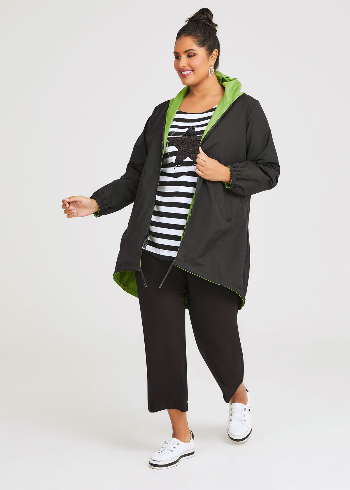 Lime green plus size jacket shop