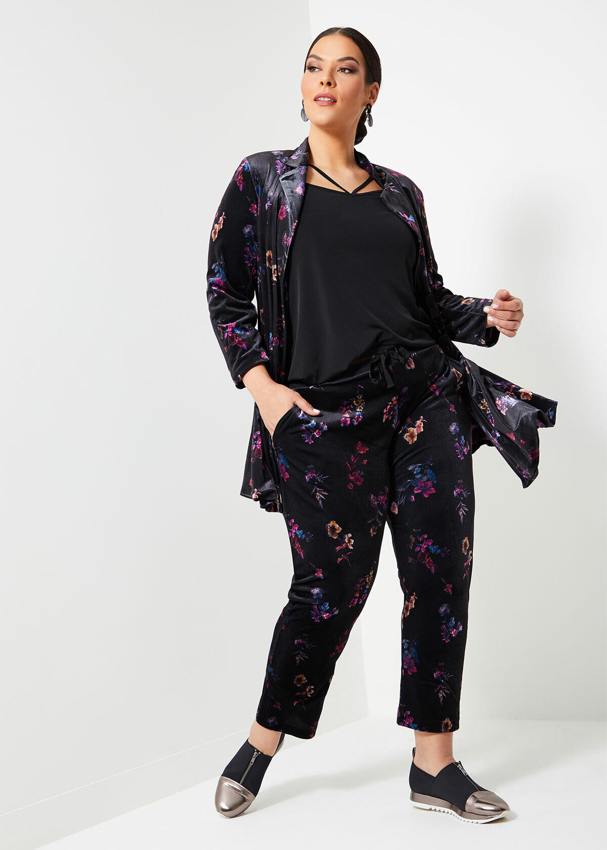 Shop Plus Size Amethyst Velvet Pant in Multi Taking Shape AU