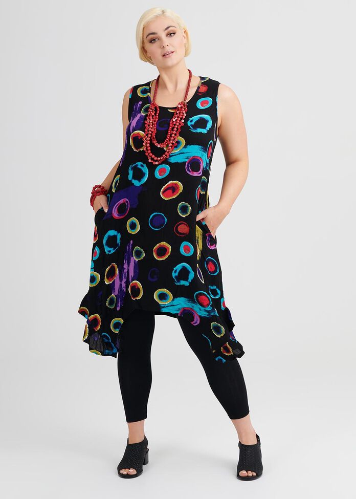 Ring Print Viscose Tunic, , hi-res