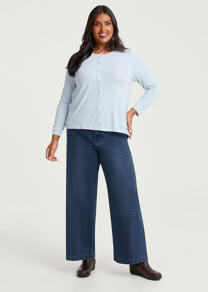 Australian Wool Modal Cardigan, , hi-res