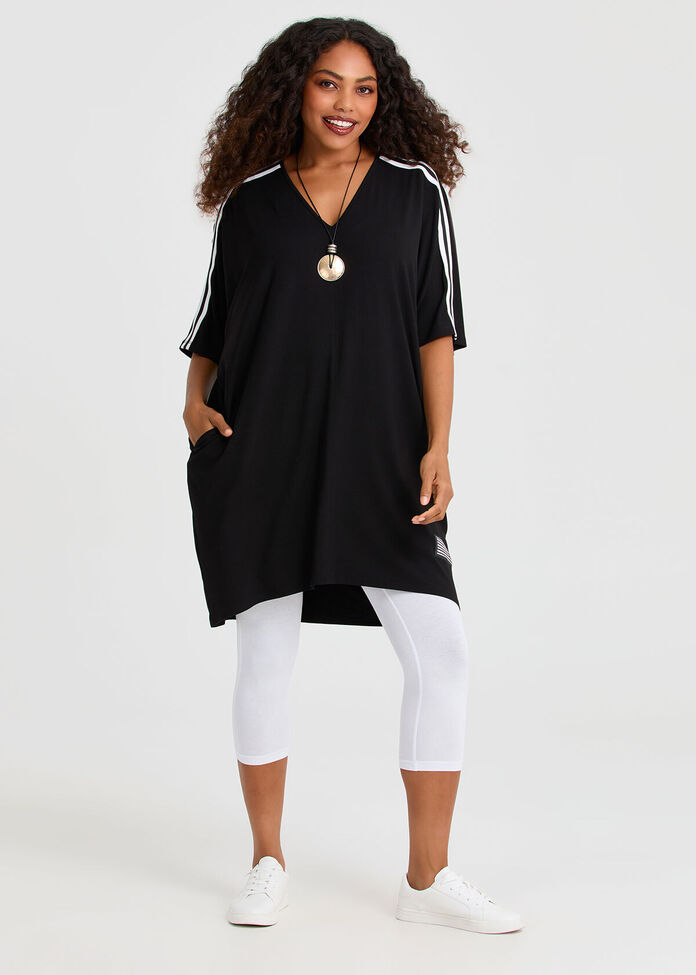 Shop Plus Size Natural Piper Tunic, Black | Taking Shape NZ