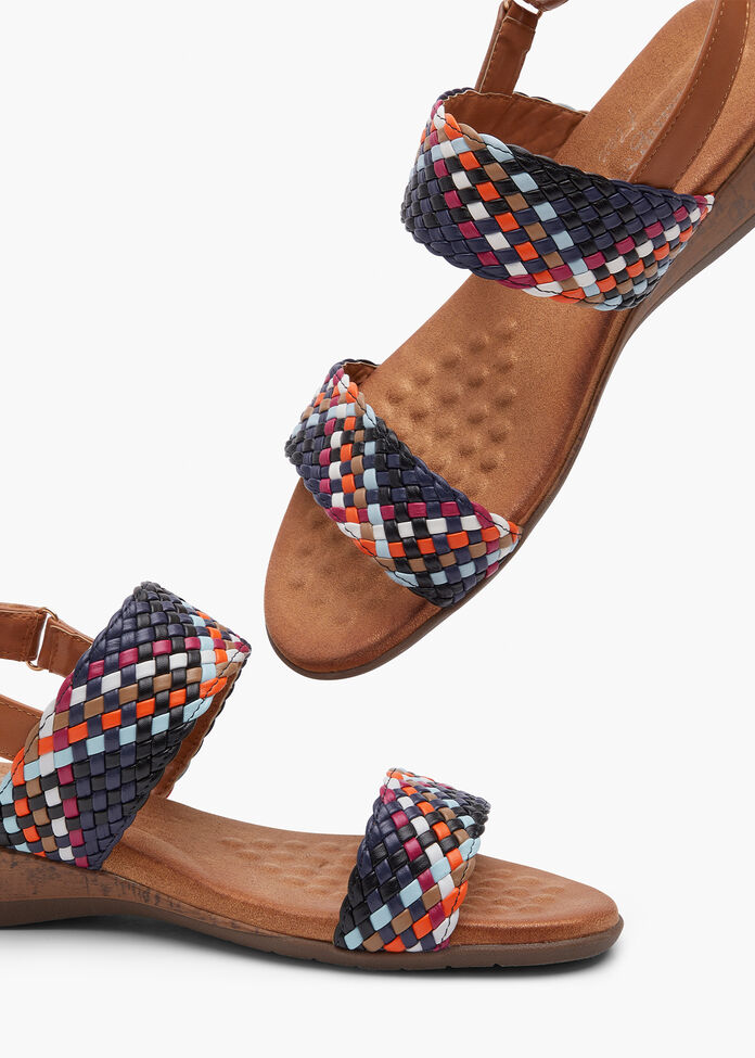 Woven Cork Wedge Sandal, , hi-res