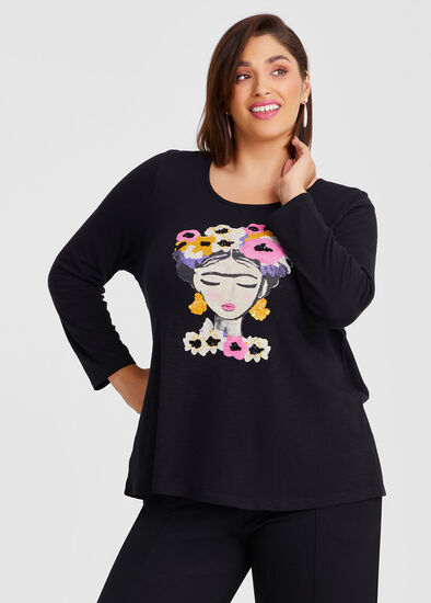 Plus Size Cotton Jessie Print Top