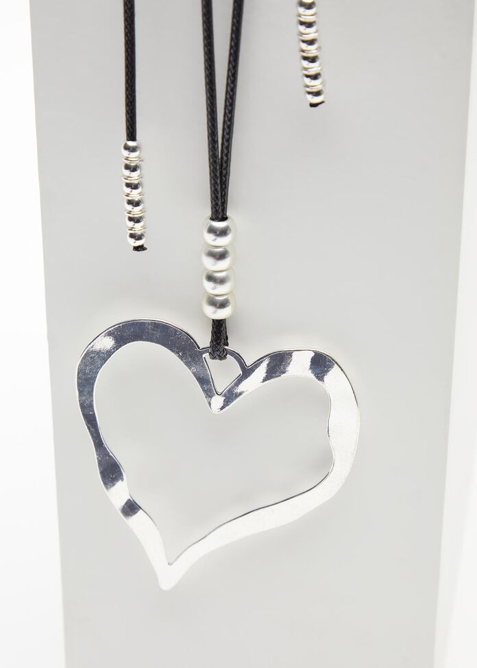 Silver Heart Necklace, , hi-res