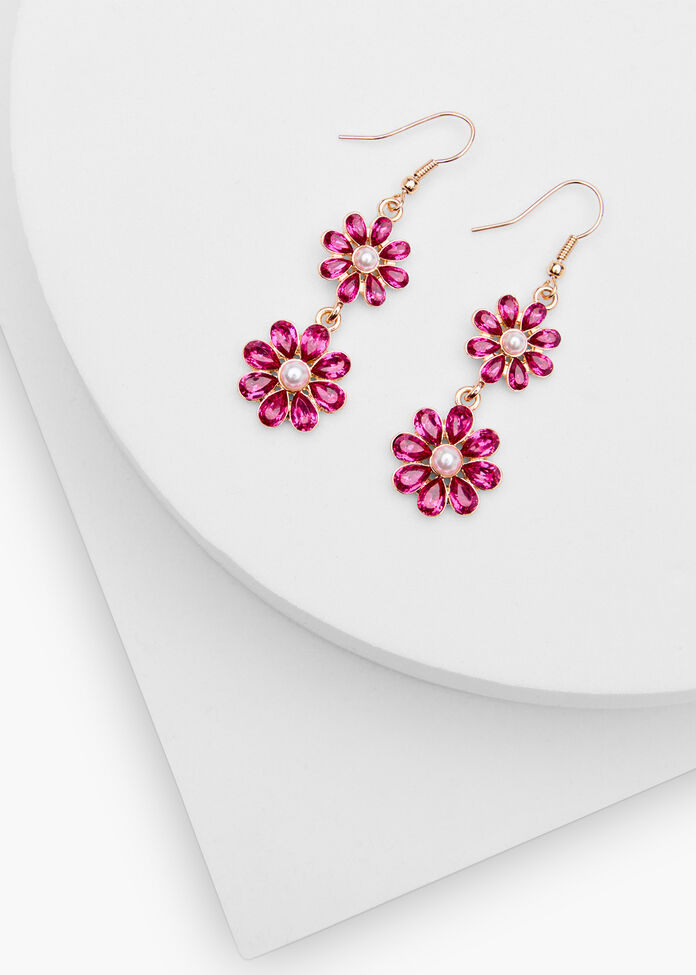Delicate Flower Earrings, , hi-res