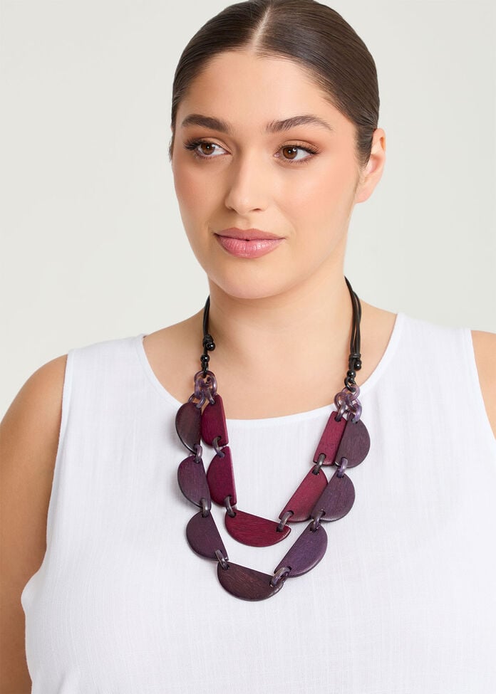 Layered Half Moon Necklace, , hi-res