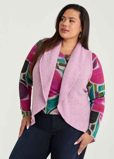Plus Size Glam Sequin Cascading Vest