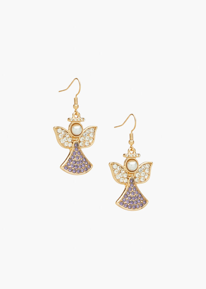 Christmas Angel Earrings, , hi-res