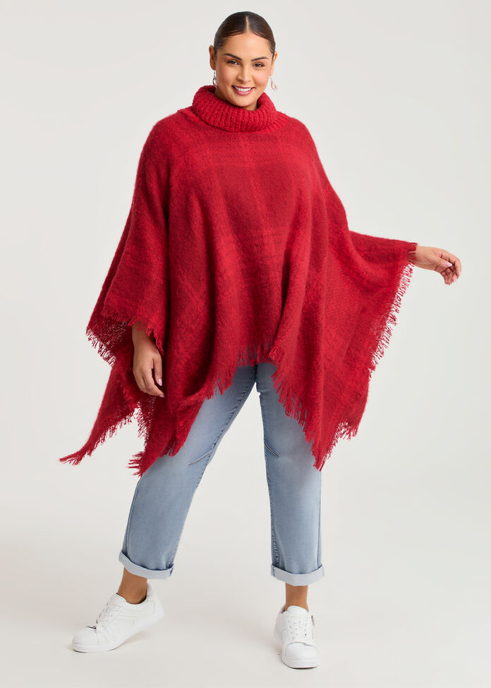 Check Poncho, , hi-res