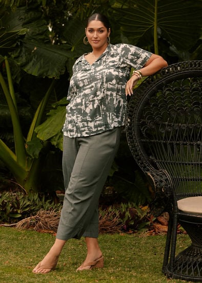 Plus Size Natural Stella Wide Leg Pant