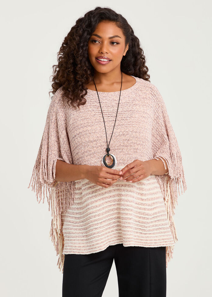 Chenille Poncho, , hi-res