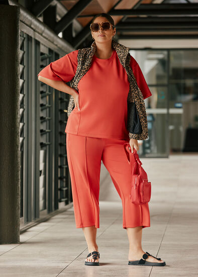 Plus Size Luxe Touch Crop Trackpant