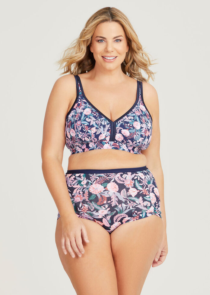 Shop Plus Size Wirefree Cotton Soft Cup Bra in Multi, Sizes 12-30