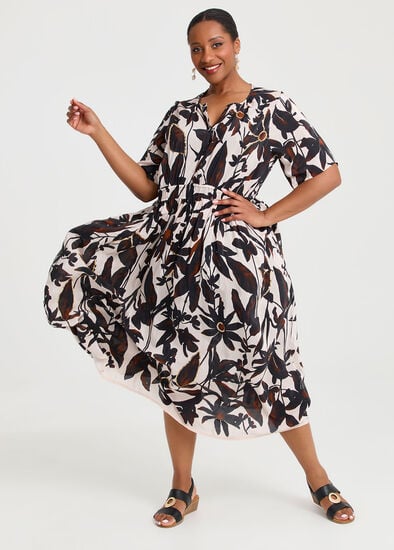 Plus Size Natural Chic Maxi Dress