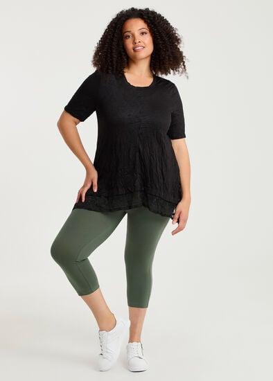 Plus Size Good Earth Australian Cotton Crop Legging
