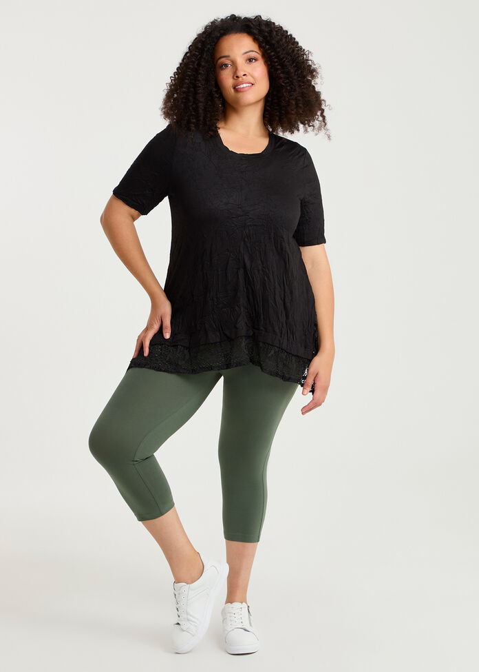 Good Earth Australian Cotton Crop Legging, , hi-res