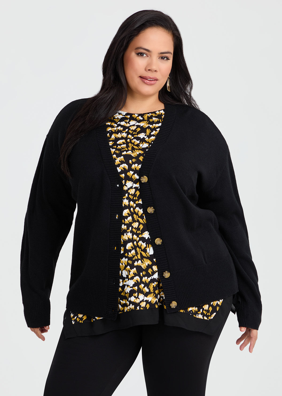 Shop Plus Size Soft Touch Short Cardigan, Black | Taking Shape AU