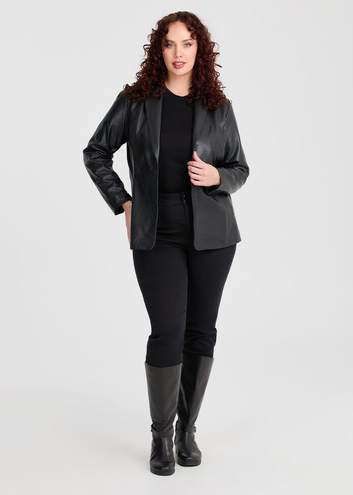 Leather Angelique Blazer, , hi-res