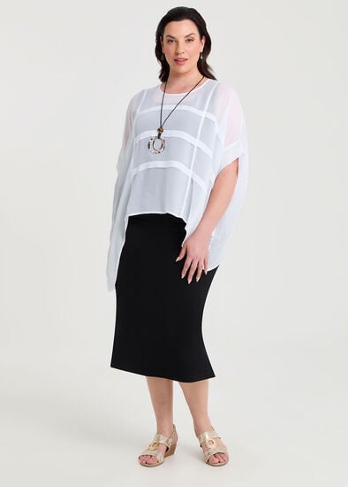 Plus Size Ponte Everyday Midi Skirt