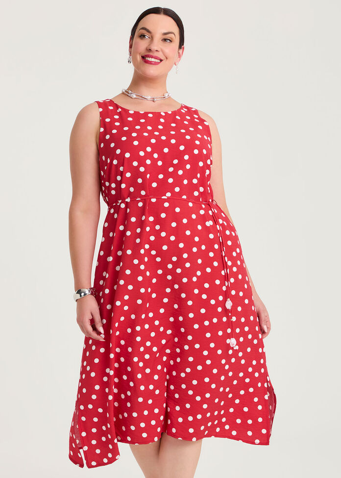 Julia Polka Dot Midi Dress, , hi-res