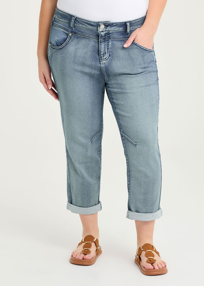 Petite Easy Fit Denim Jean, , hi-res