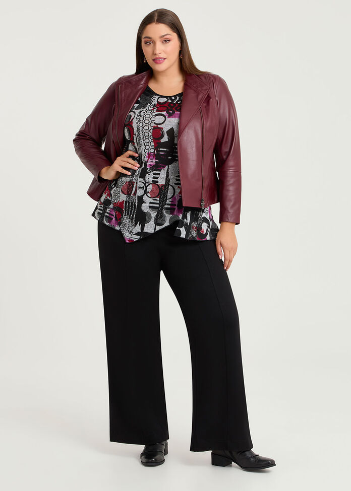 Leather Lottie Panel Jacket, , hi-res