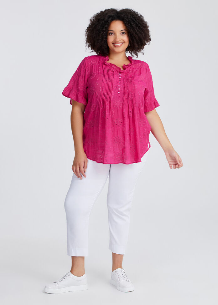Natural Pleat Detail Top, , hi-res