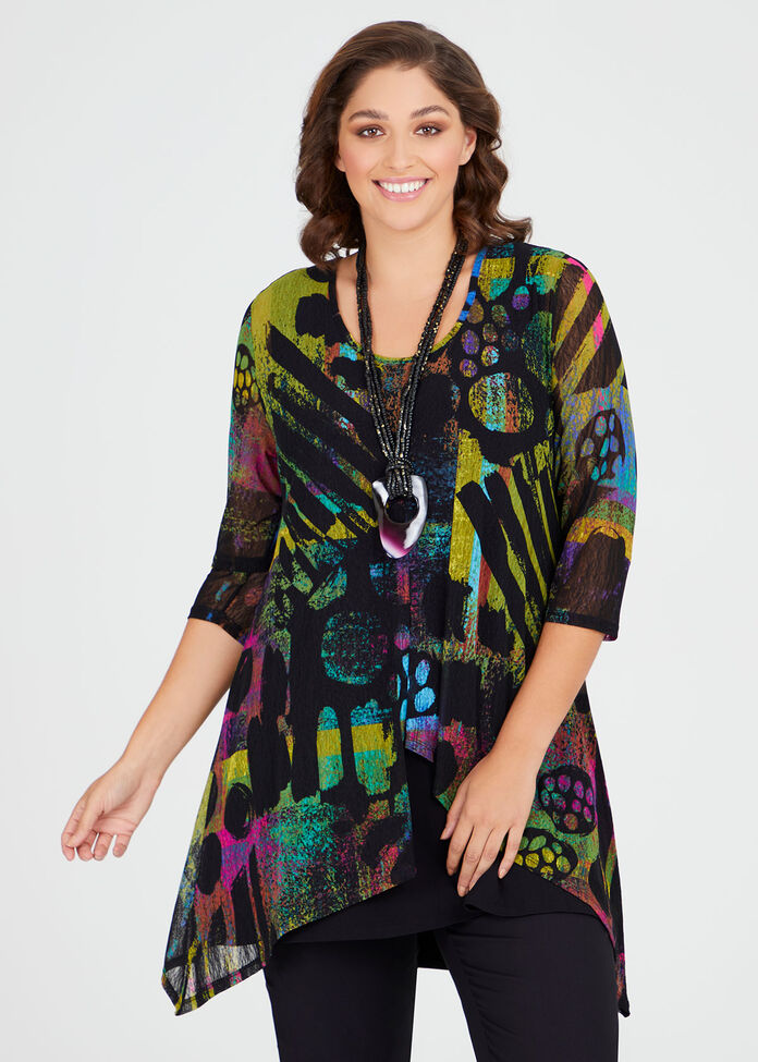 Crazy Cool Mesh Tunic, , hi-res