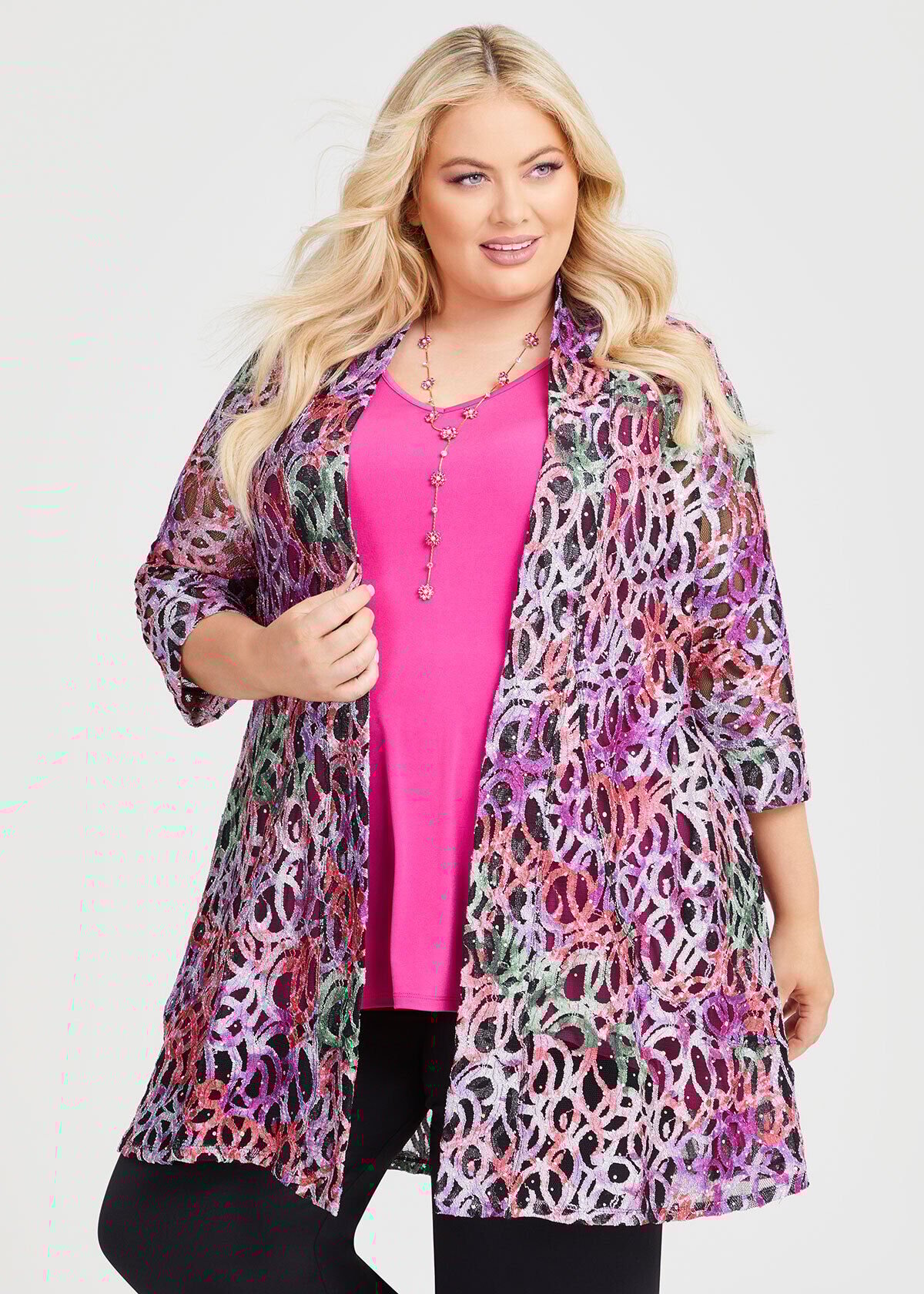 Plus size lace cardigan on sale