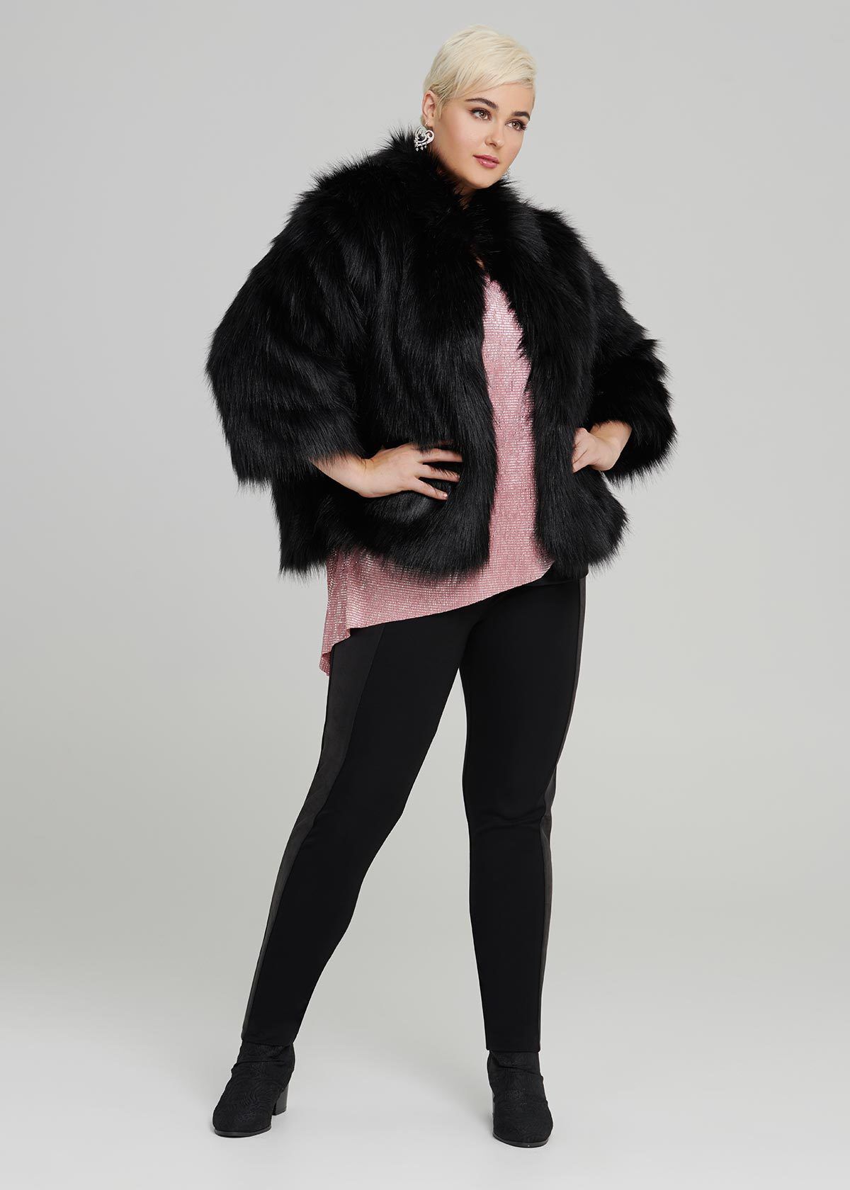 Fur jacket size 18 deals