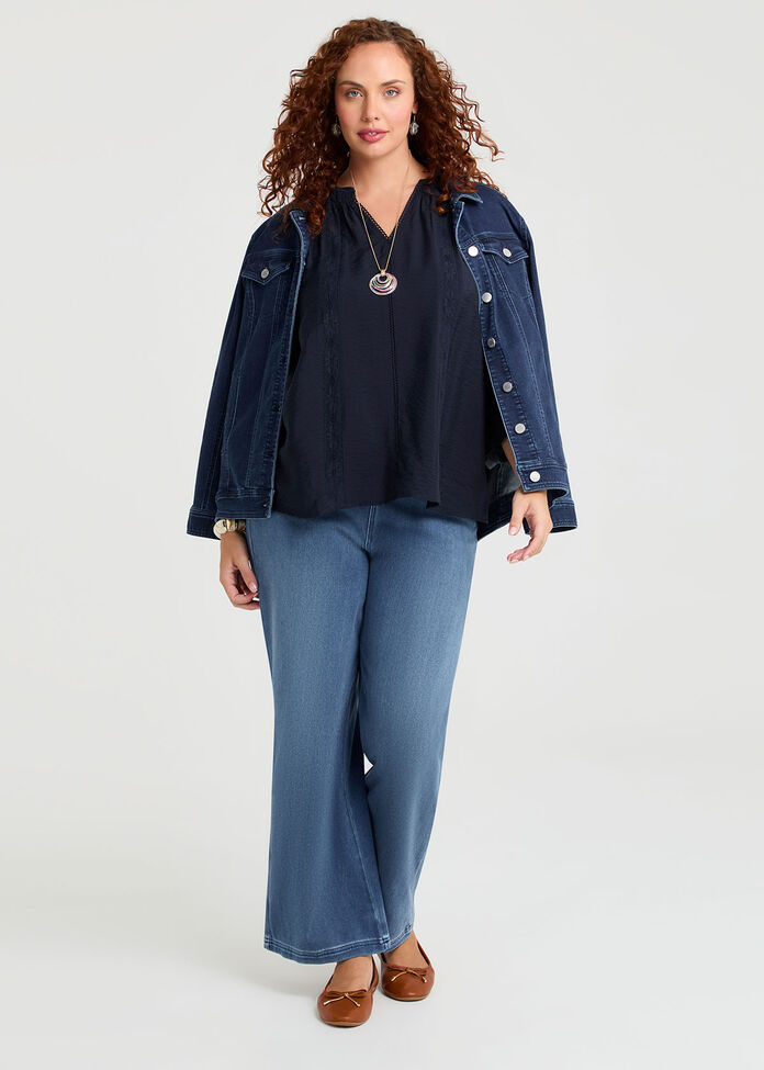 Natural Trim Detail Top, , hi-res