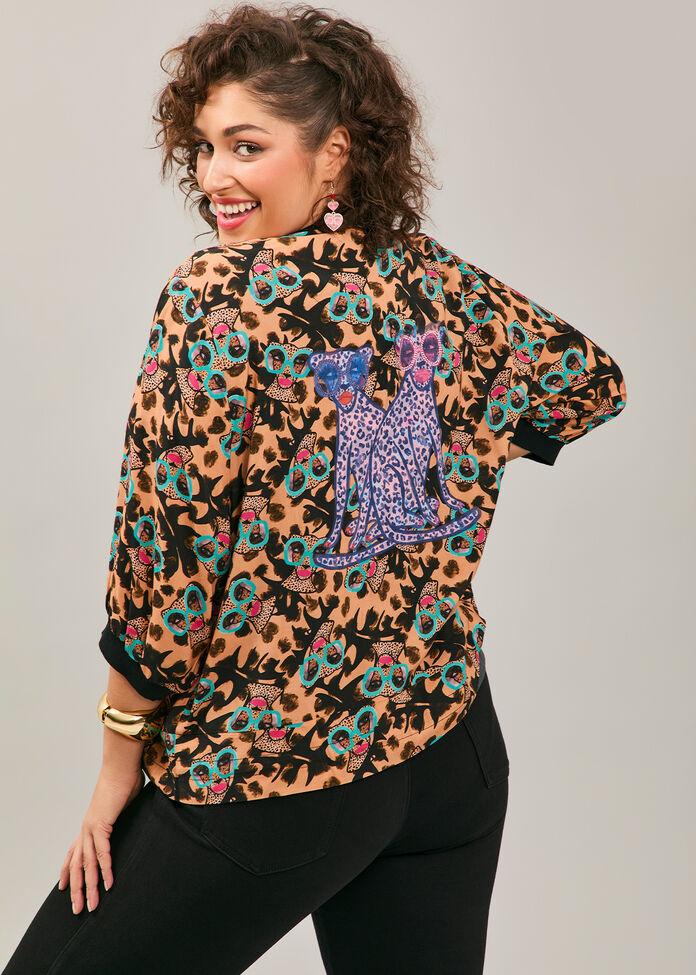 Bouffants Cheetah Print Bomber, , hi-res