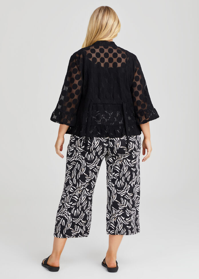 Sweetheart Ruffle-Trim Cardigan