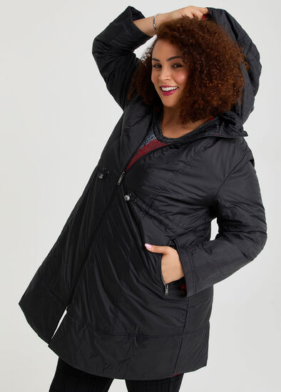 Plus Size Rhapsody Reversible Puffer Coat