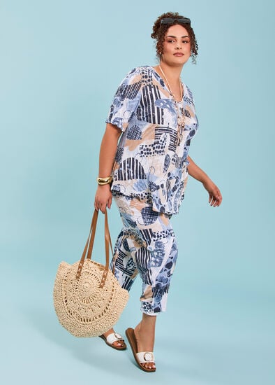 Plus Size Drift Bamboo Lantern Crop Pant